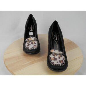 Bumper Animal Print Heels w/FLAW Womens Size 8.5
